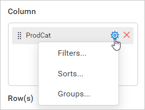 Filter dialog