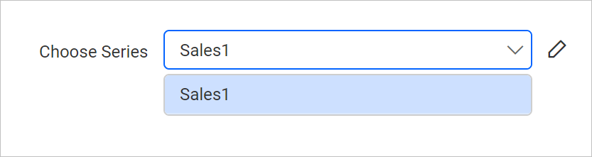 Series dropdown with single value