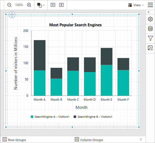 Preview icon in design view