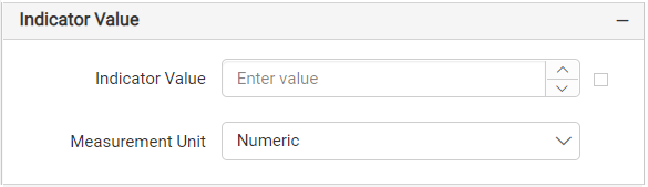 Indicator Numeric Value