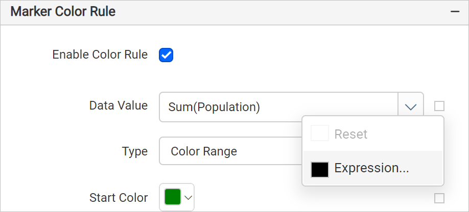 Map data value