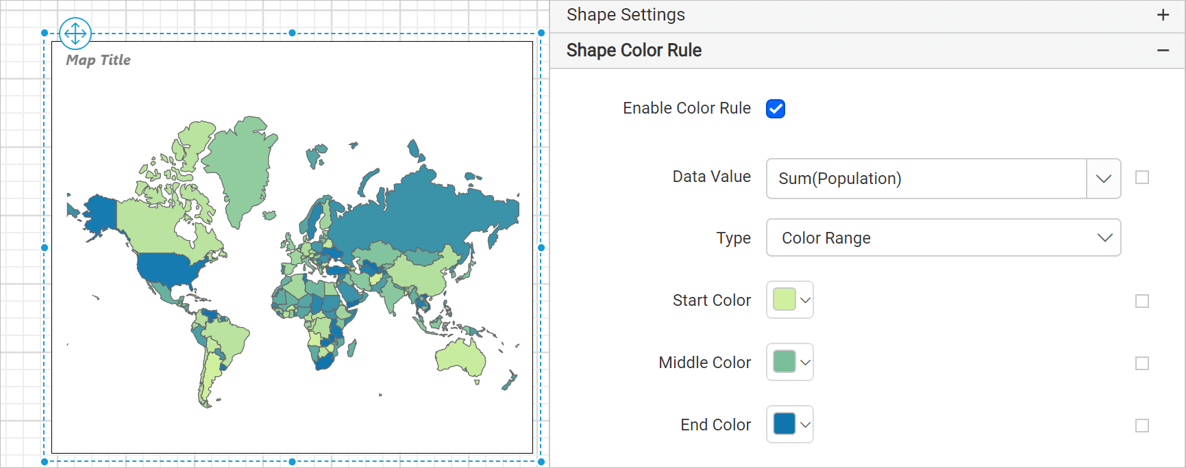 Map color rule types