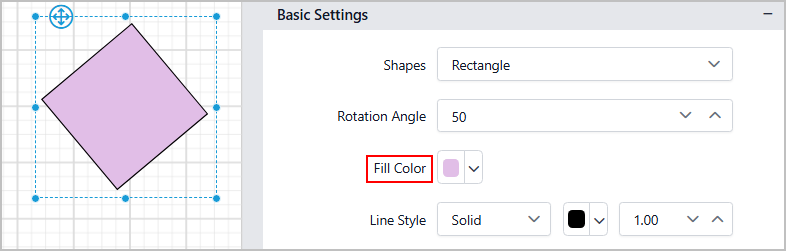 Shape fill color