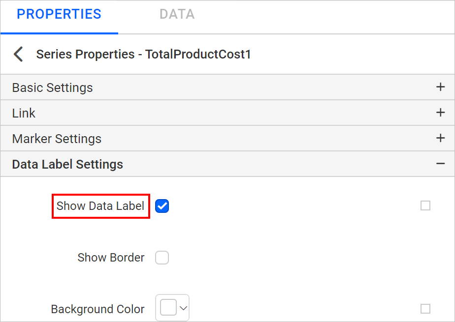 Chart data label