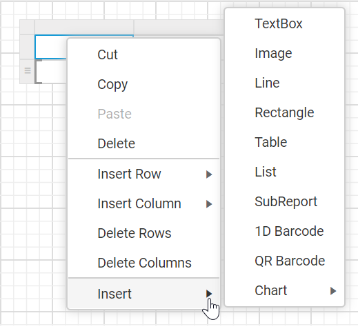 Drag and drop image into table cell