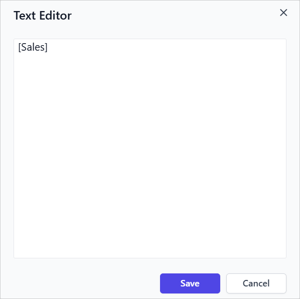 Text editor dialog