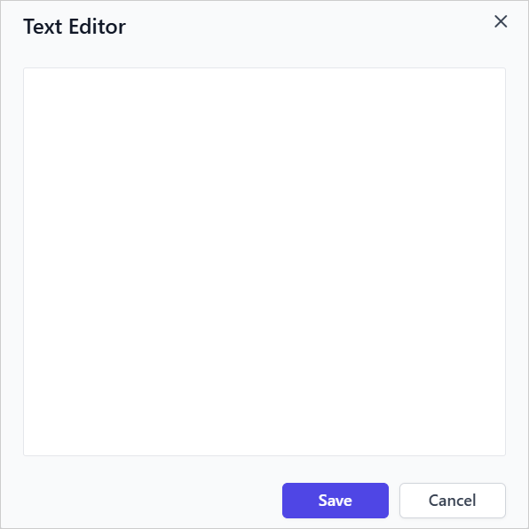 Text editor dialog