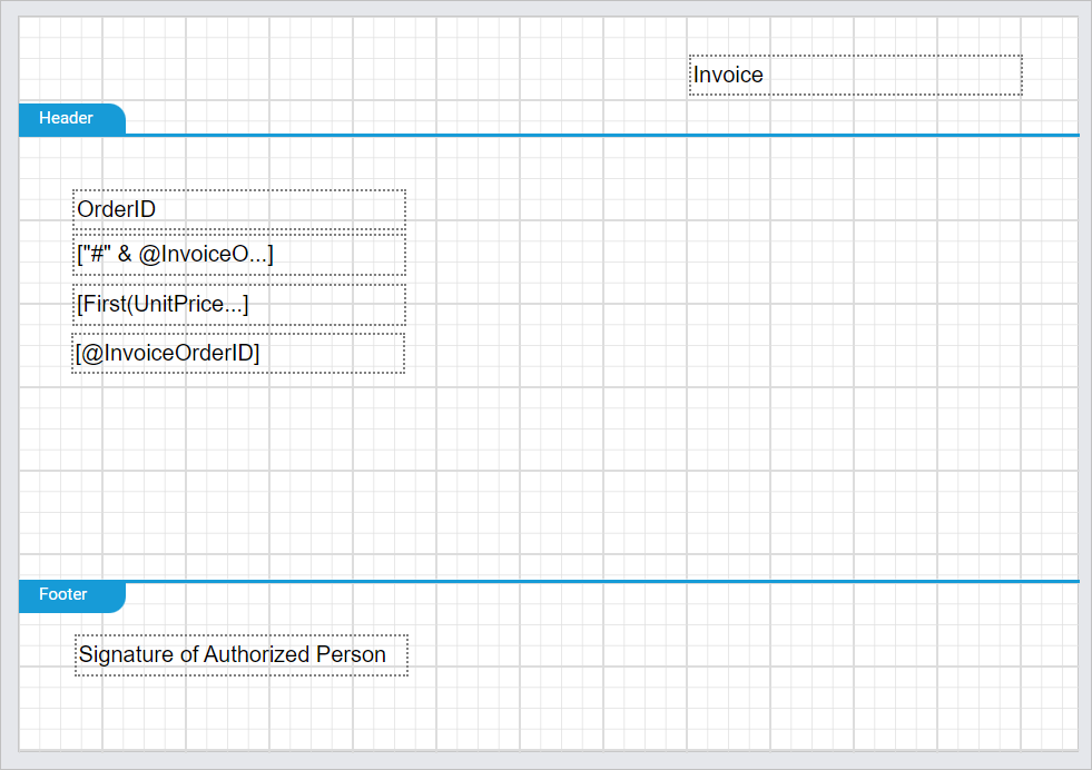 Design report using textbox