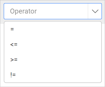 Supported operators