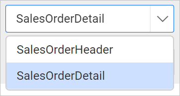 Right table drop-down
