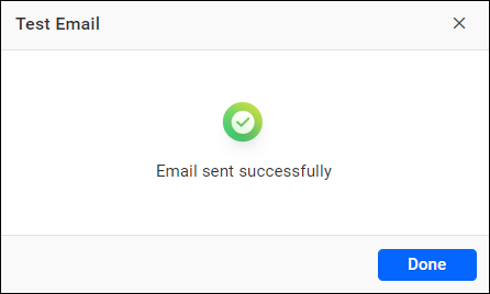 Email Success Message