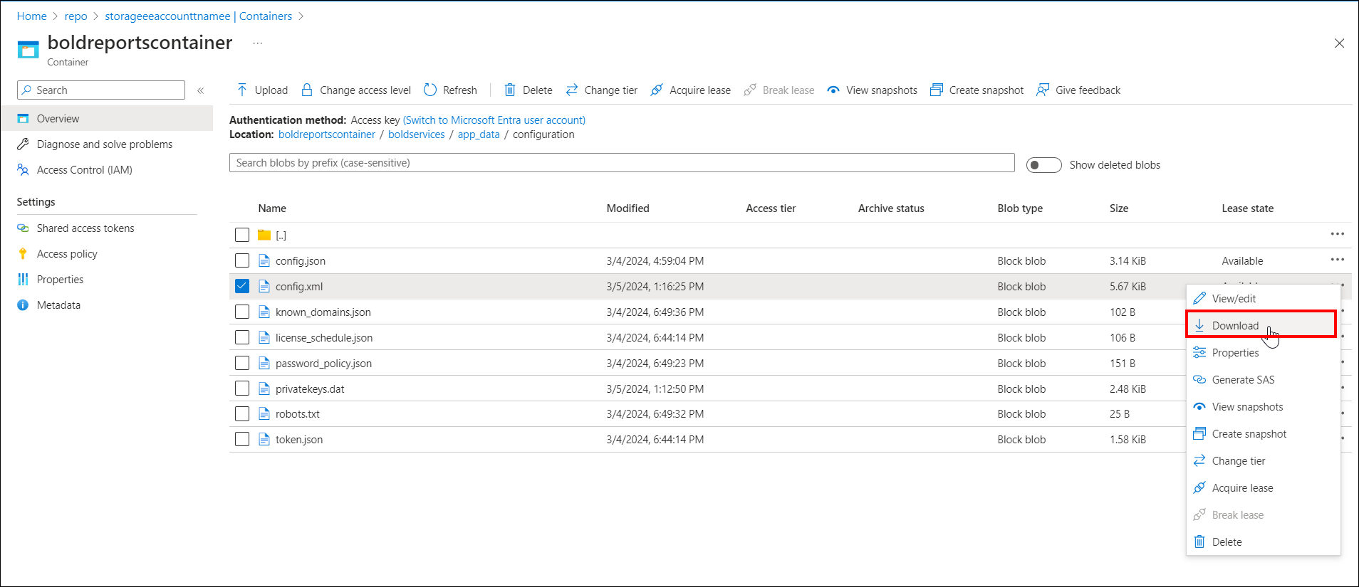 Download Config File