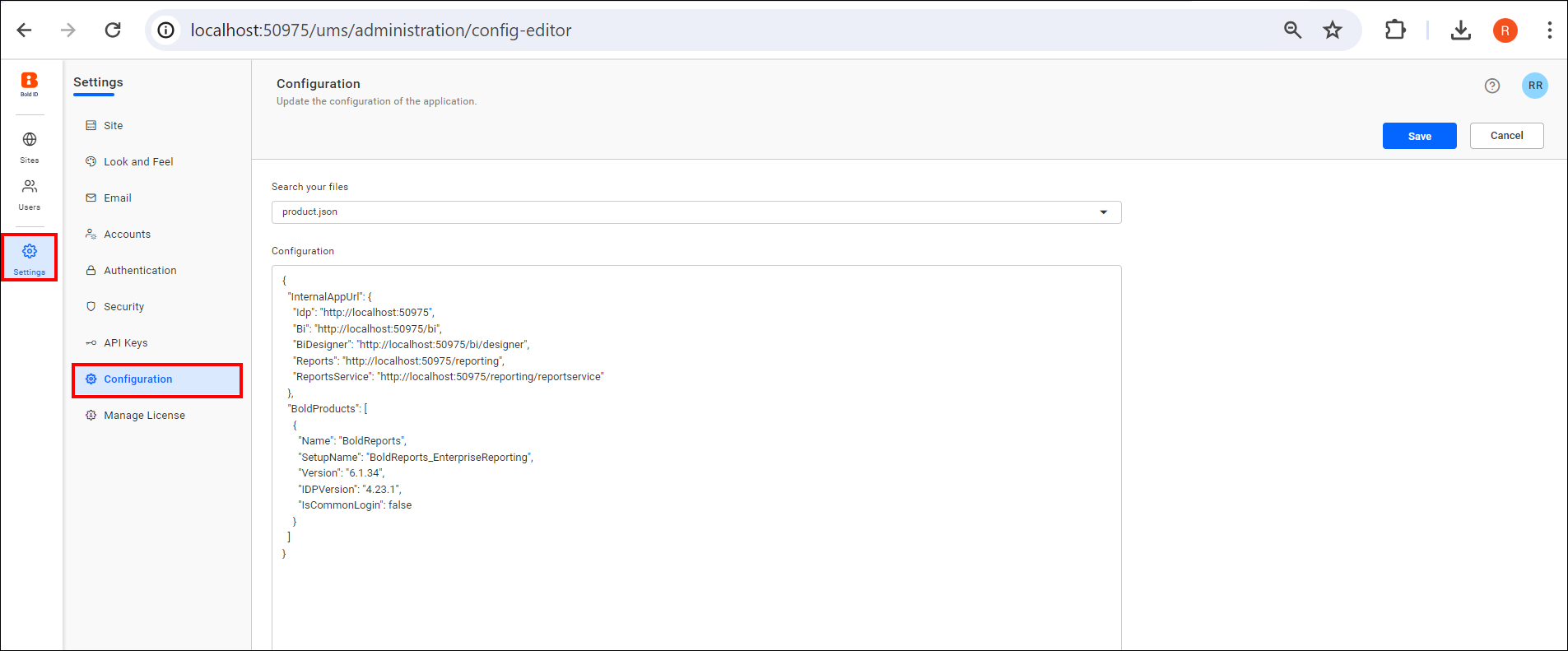 Click Configuration