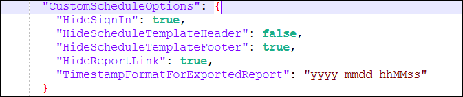 Custom Schedule Options
