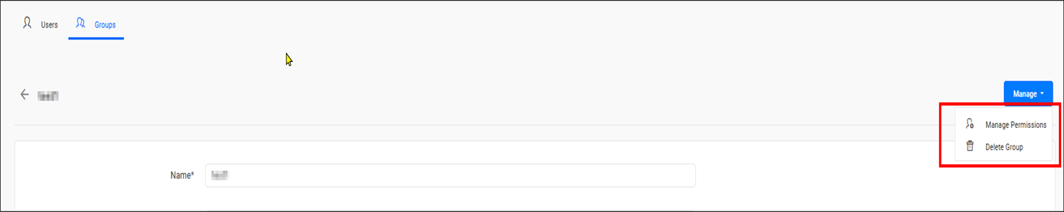 Add User option displayed on the Edit Group page