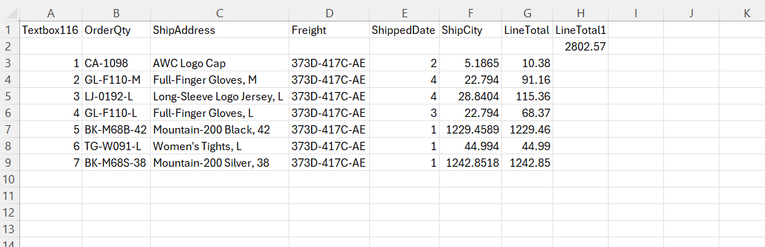 Before eliminate header property in csv export