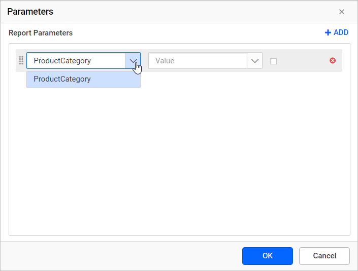 Select parameter