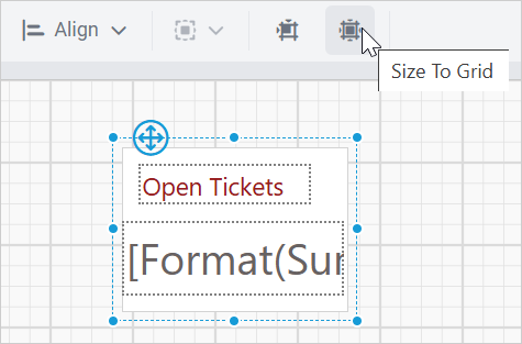 Size to grid