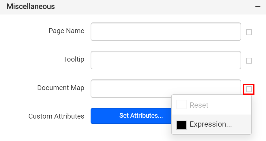 Static text or expression