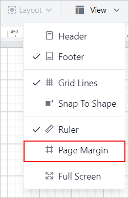 Show or hide Page Margin
