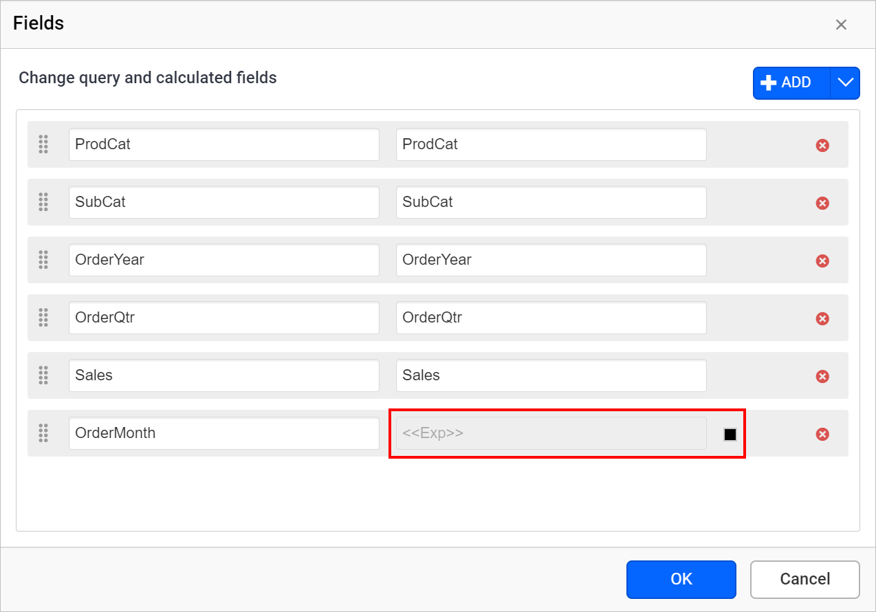 Set value for calculated fields