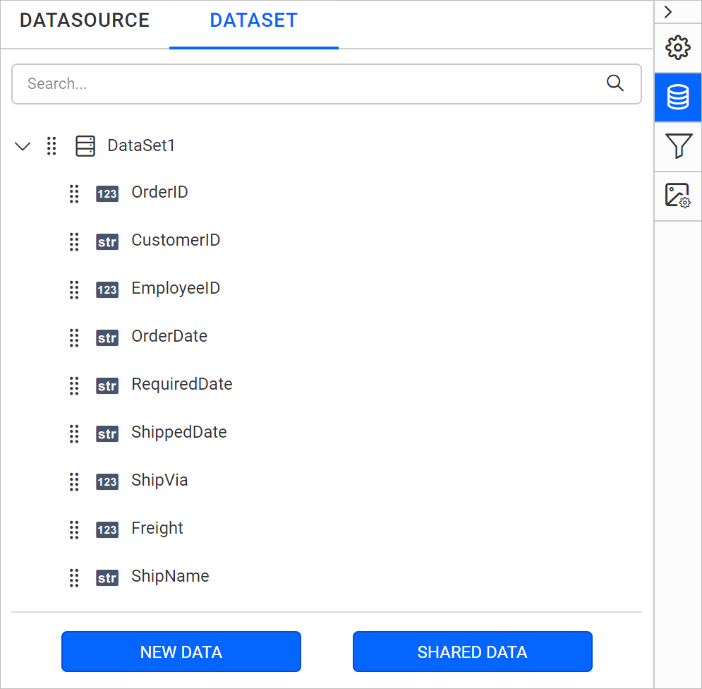 New connection panel