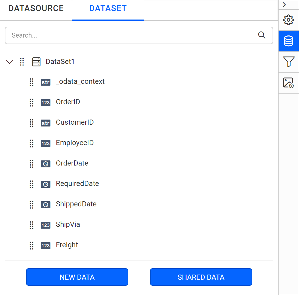 New connection panel