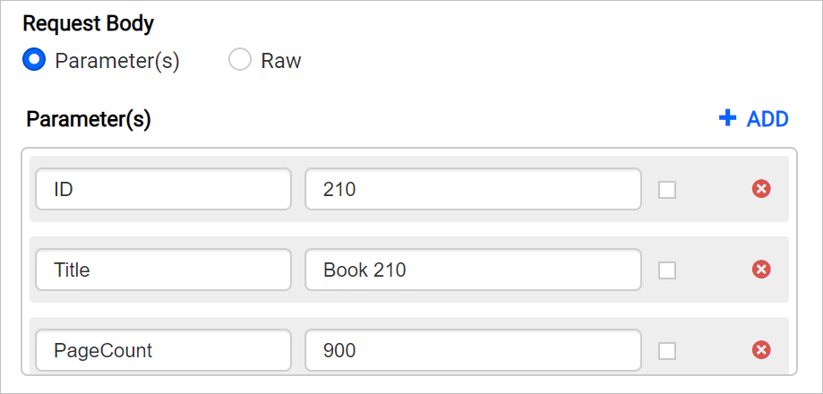 Pass parameters for post action