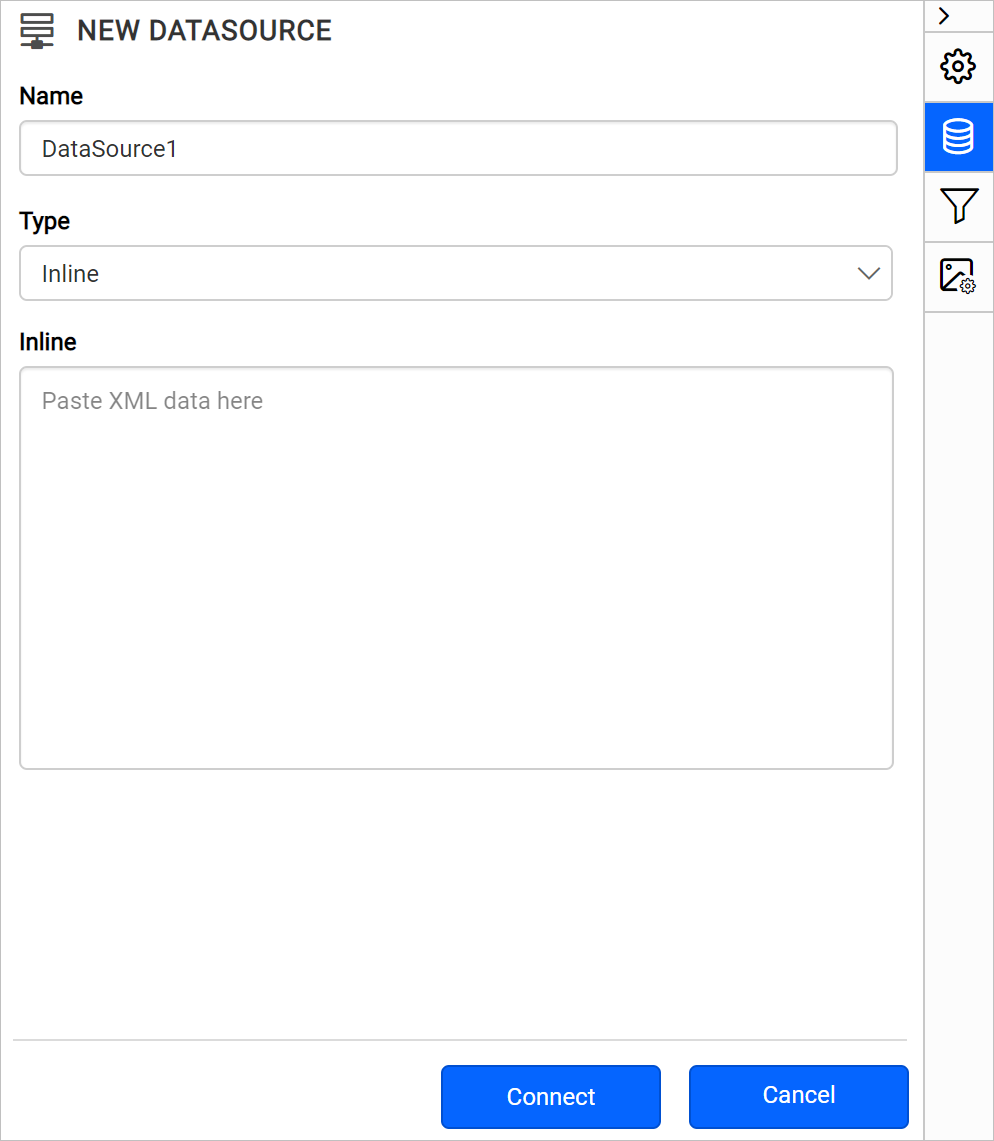 XML datasource properties