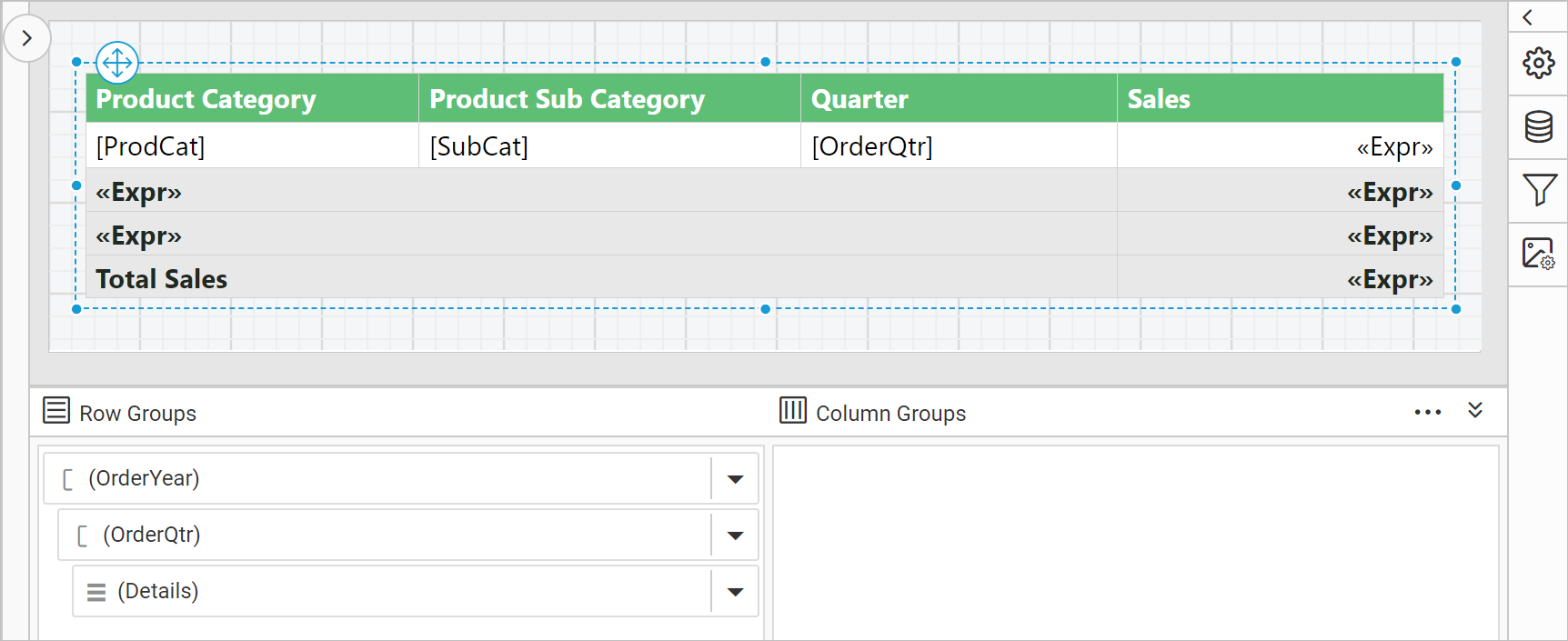 Filter dialog