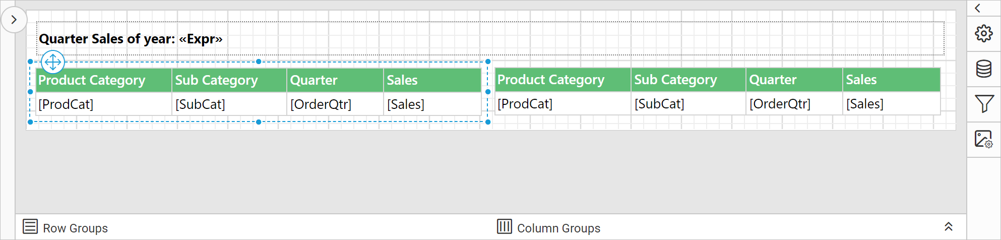 Filter dialog