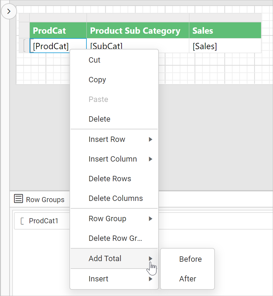 Enable grouping panel