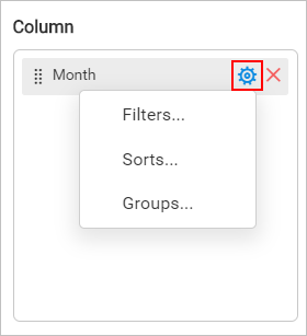 Column row settings