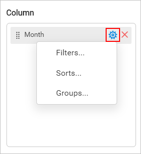 Column row settings