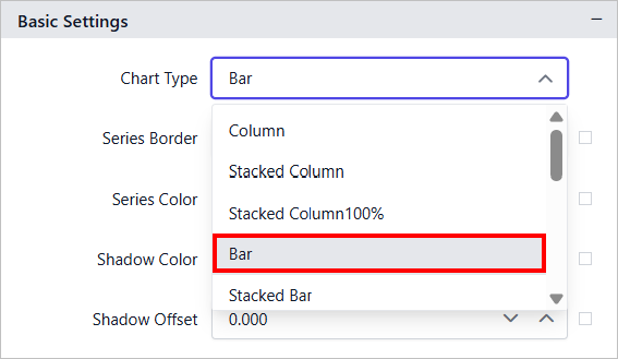 Series type selection