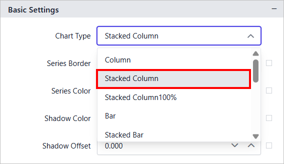 Series type selection
