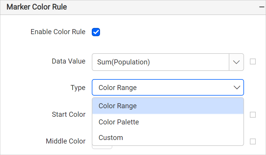 Map color rule types