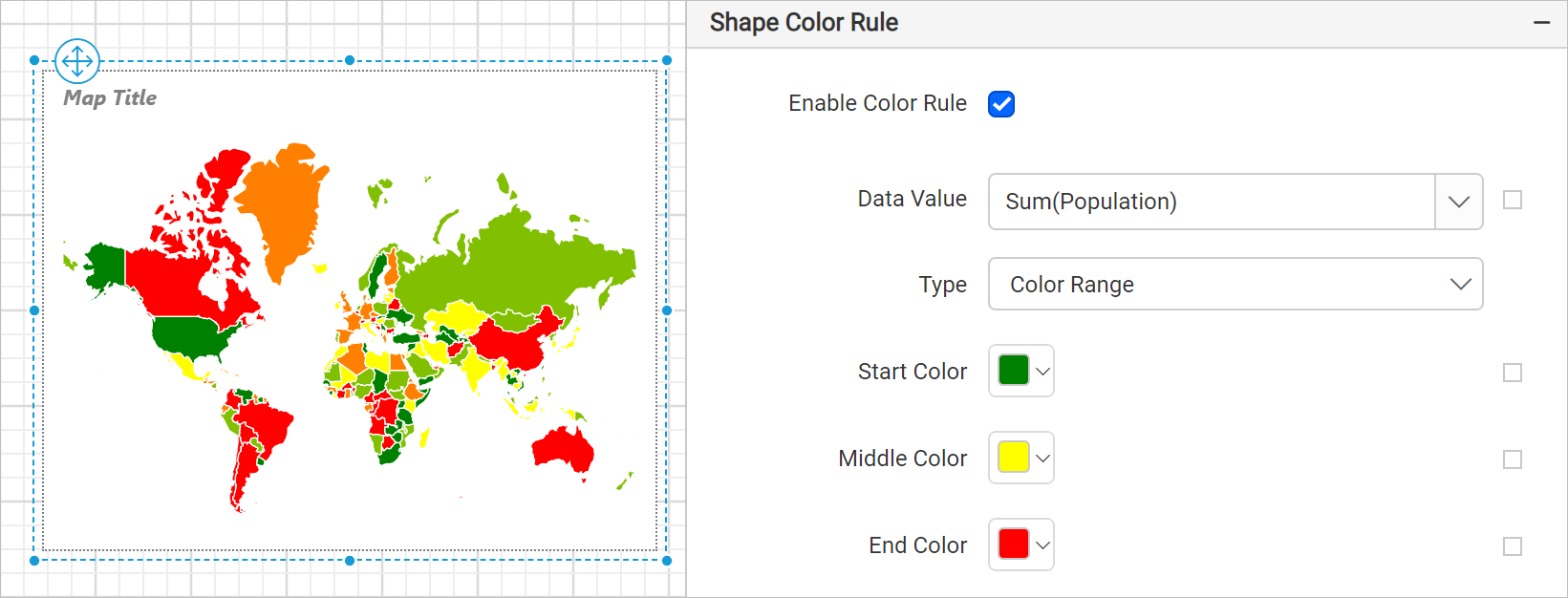 Map color rule types