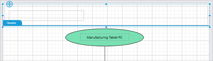 Add report items in header area