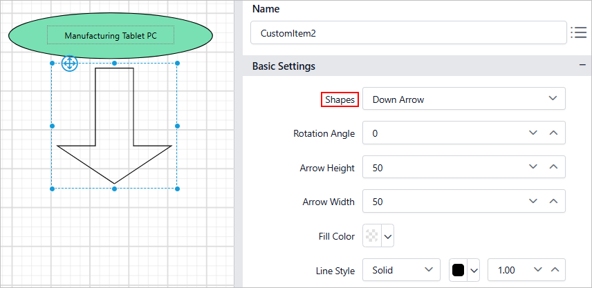Change the shape type
