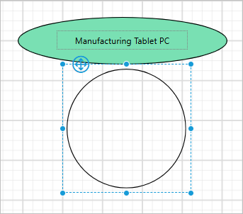 Drag and drop shape report item into design area