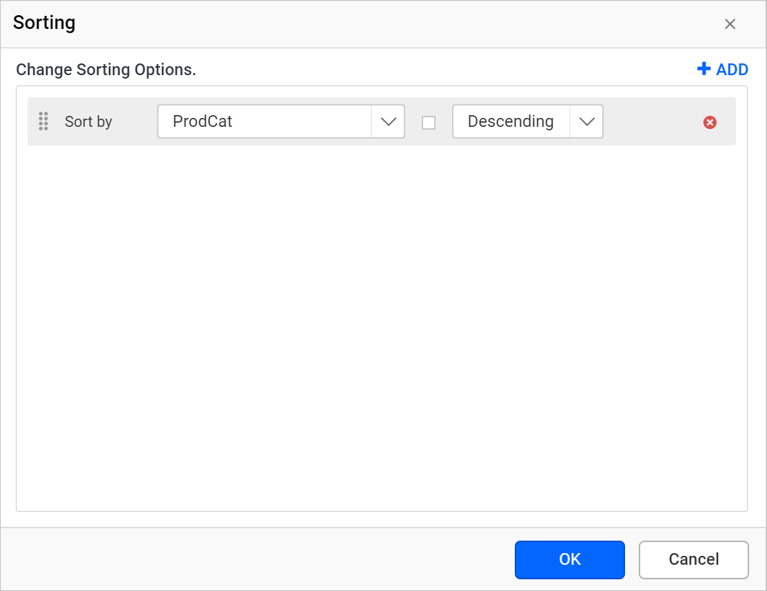 Filter dialog