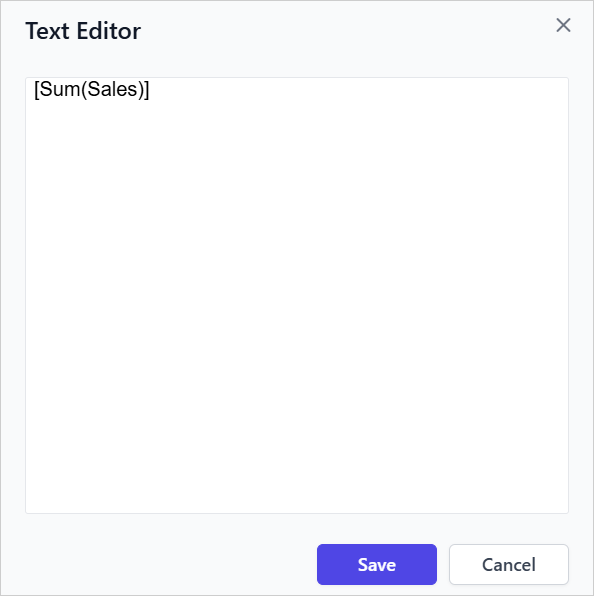 Text editor dialog
