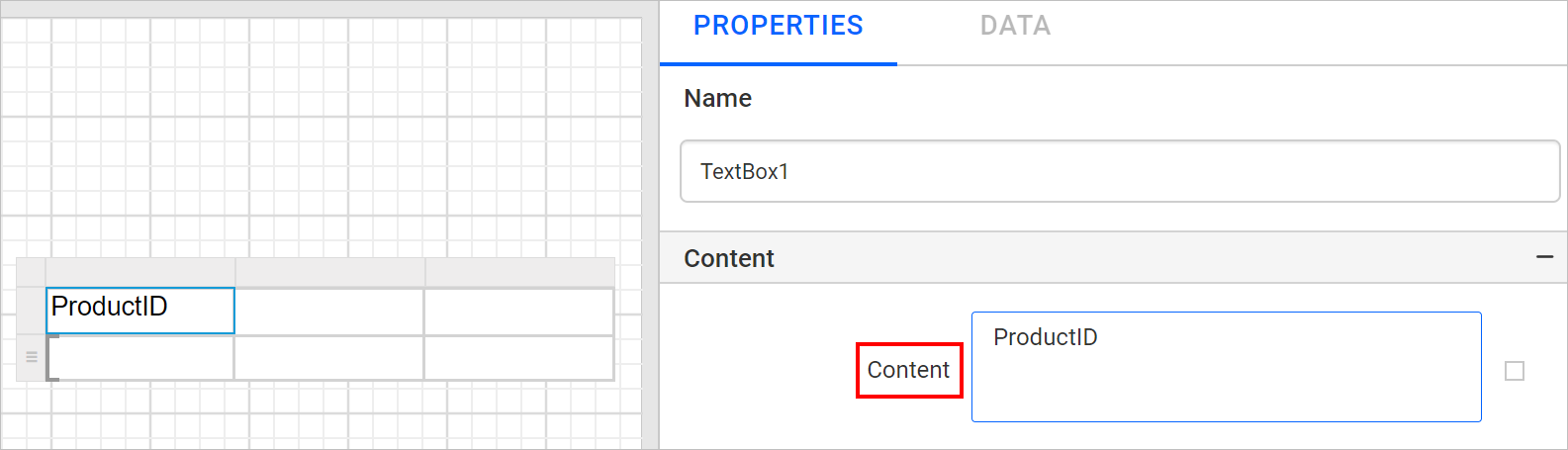 Enter text in table cell