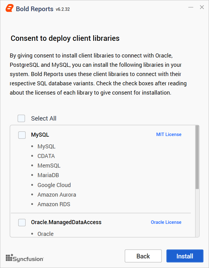 Client library agreement